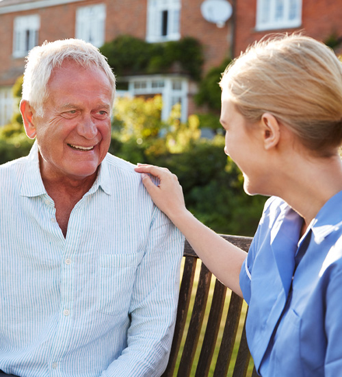 Staff caring for residents